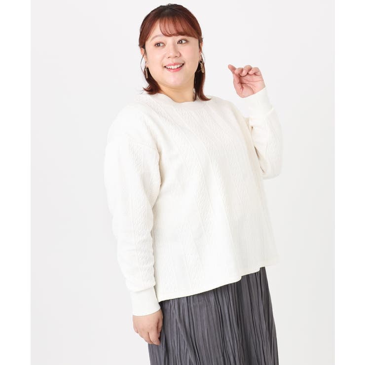 【大きいサイズ】フクレジャカードトップス | eur3 | 詳細画像18 