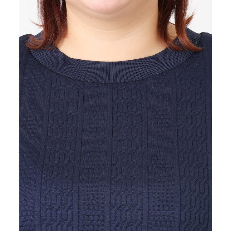 【大きいサイズ】フクレジャカードトップス | eur3 | 詳細画像6 