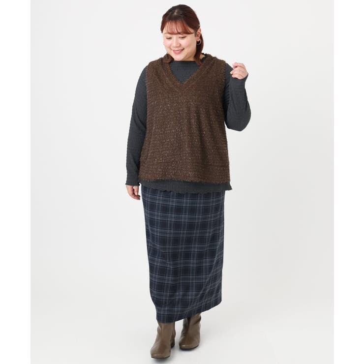 【大きいサイズ】2wayラメシャギーベスト | eur3 | 詳細画像23 