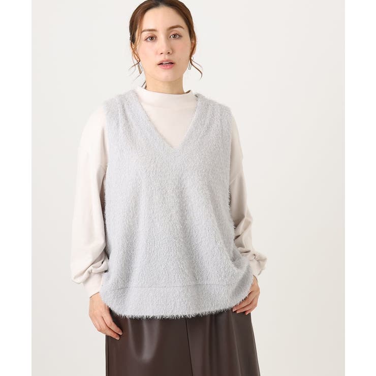 【大きいサイズ】2wayラメシャギーベスト | eur3 | 詳細画像26 