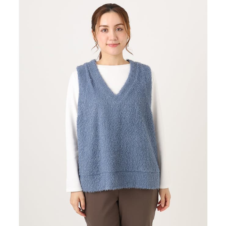 【大きいサイズ】2wayラメシャギーベスト | eur3 | 詳細画像3 