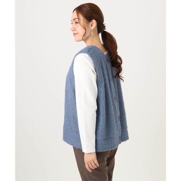 【大きいサイズ】2wayラメシャギーベスト | eur3 | 詳細画像4 