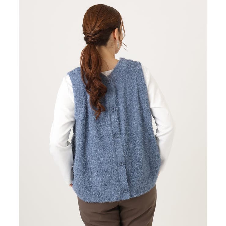 【大きいサイズ】2wayラメシャギーベスト | eur3 | 詳細画像5 