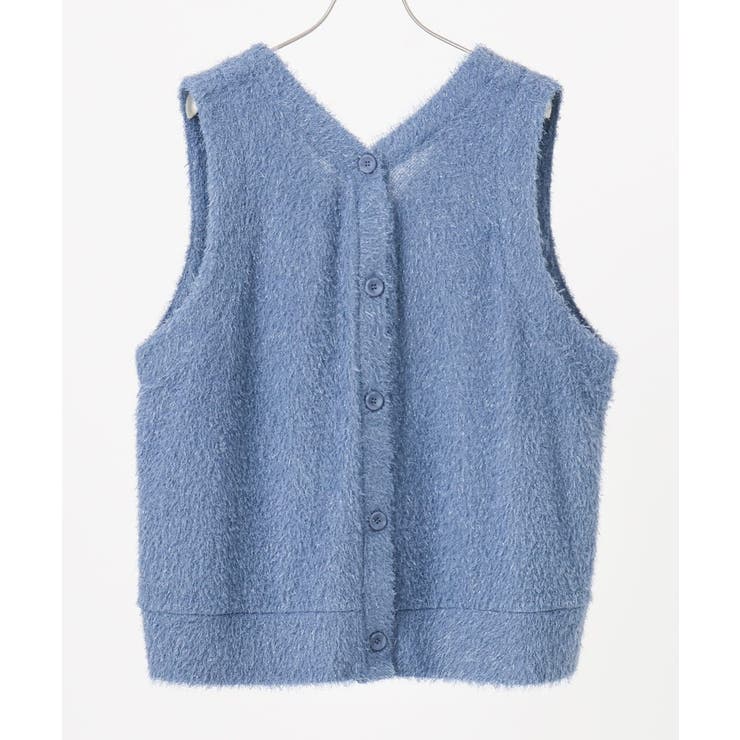 【大きいサイズ】2wayラメシャギーベスト | eur3 | 詳細画像6 