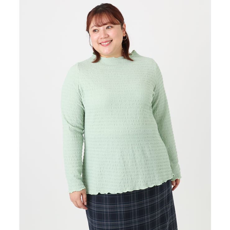 【大きいサイズ】シャーリングメロートップス | eur3 | 詳細画像3 