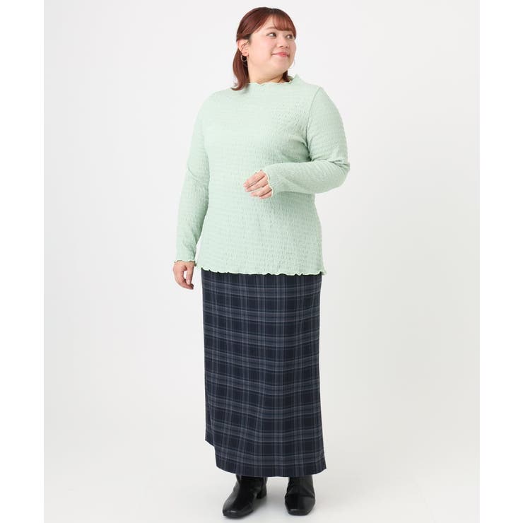 【大きいサイズ】シャーリングメロートップス | eur3 | 詳細画像4 