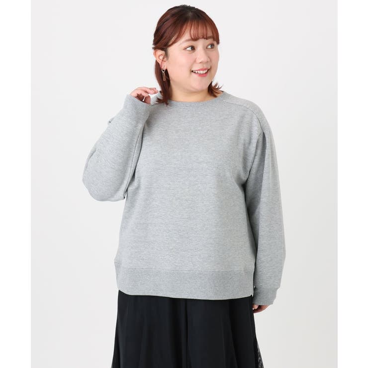 【大きいサイズ/a.v.v×eur3】ラメ裏起毛スウェットプルオーバー | eur3 | 詳細画像12 