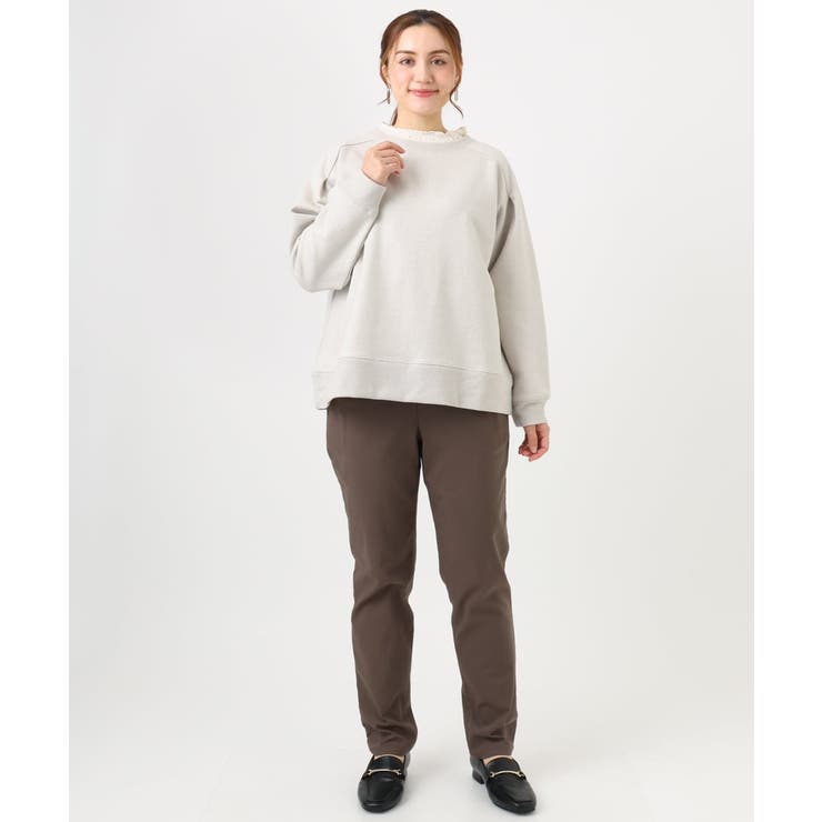 【大きいサイズ/a.v.v×eur3】ラメ裏起毛スウェットプルオーバー | eur3 | 詳細画像4 