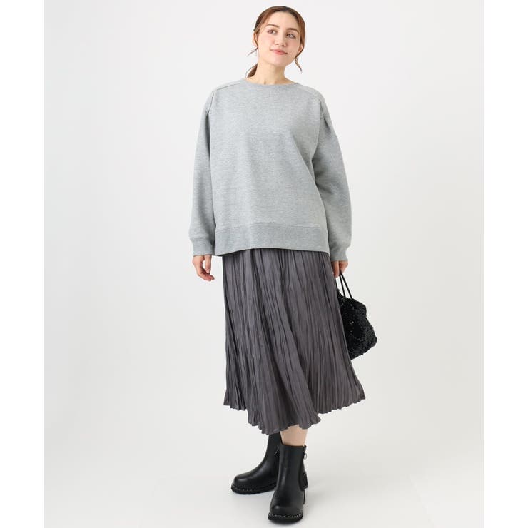 【大きいサイズ/a.v.v×eur3】ラメ裏起毛スウェットプルオーバー | eur3 | 詳細画像9 