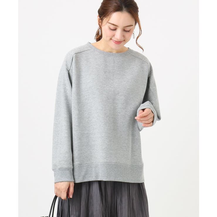 グレー(92) | 【大きいサイズ/a.v.v×eur3】ラメ裏起毛スウェットプルオーバー | eur3