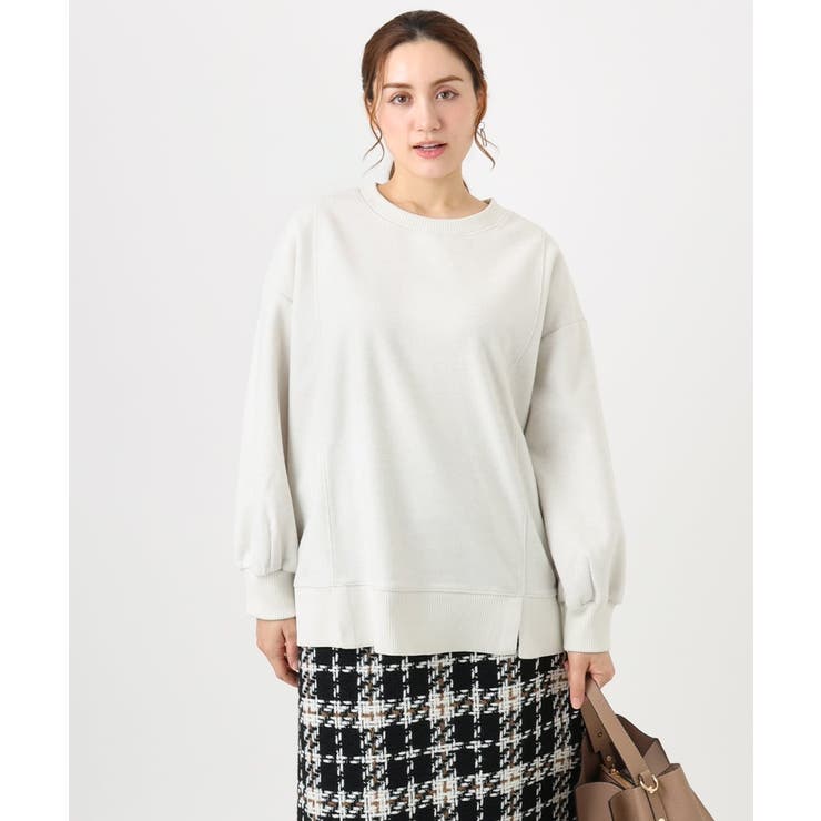 【大きいサイズ】起毛スウェットライクトップス | eur3 | 詳細画像2 