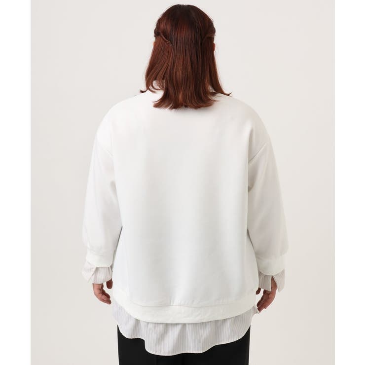 【大きいサイズ】レイヤード風ボウタイトップス | eur3 | 詳細画像20 