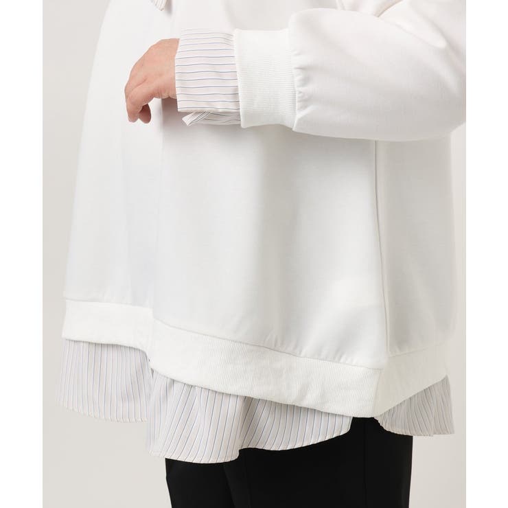 【大きいサイズ】レイヤード風ボウタイトップス | eur3 | 詳細画像24 