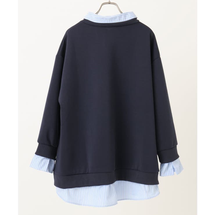 【大きいサイズ】レイヤード風ボウタイトップス | eur3 | 詳細画像8 