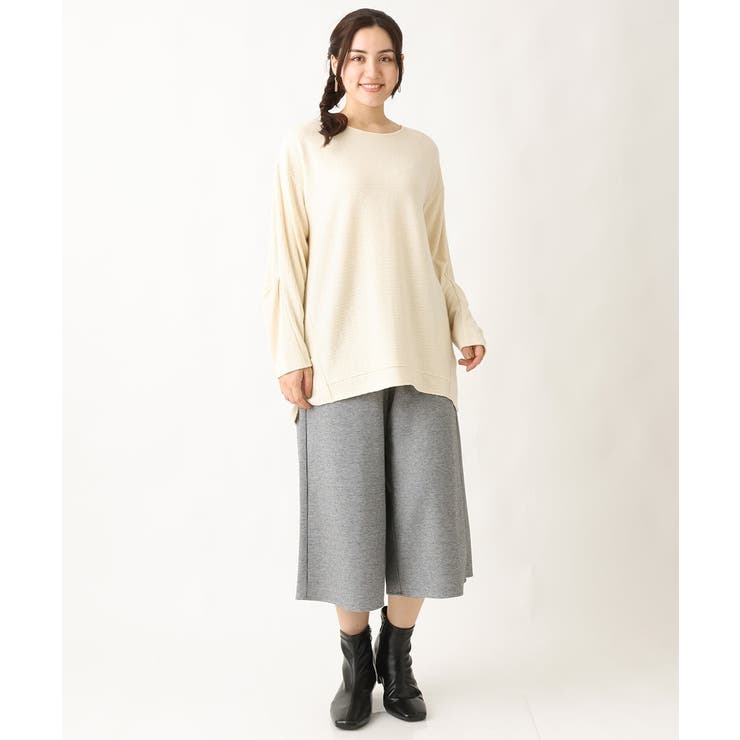 【大きいサイズ】袖タックニットソー | eur3 | 詳細画像18 