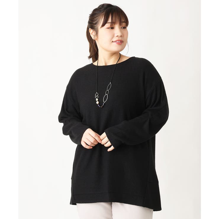 【大きいサイズ】袖タックニットソー | eur3 | 詳細画像20 