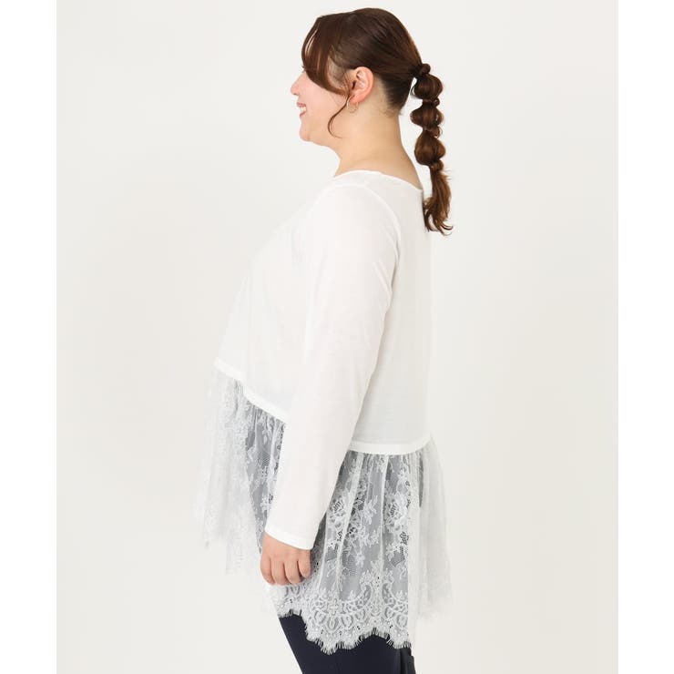 【大きいサイズ】ダンボールカットソー×レースインナーセット | eur3 | 詳細画像17 