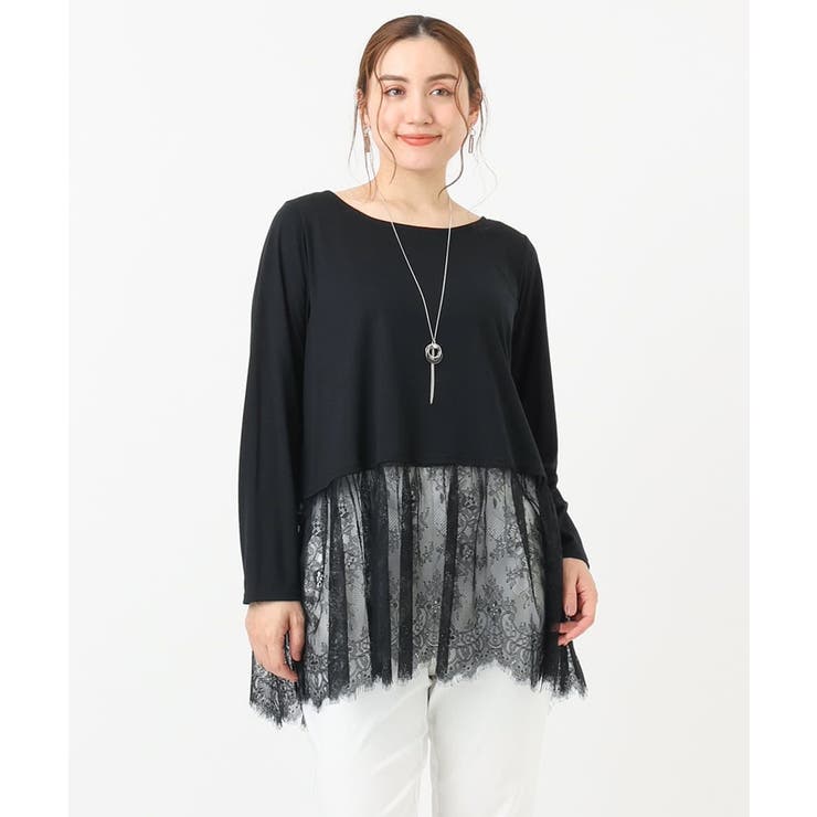 【大きいサイズ】ダンボールカットソー×レースインナーセット | eur3 | 詳細画像27 