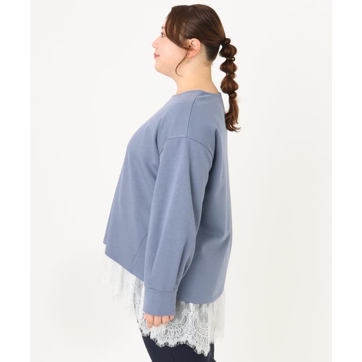 【大きいサイズ】ダンボールカットソー×レースインナーセット | eur3 | 詳細画像8 