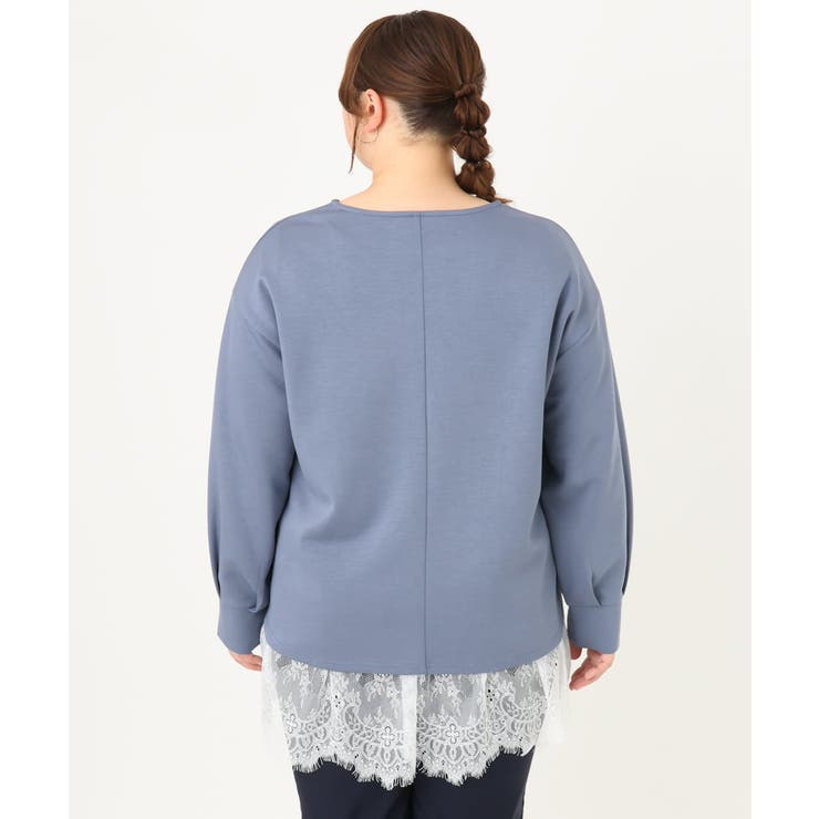 【大きいサイズ】ダンボールカットソー×レースインナーセット | eur3 | 詳細画像9 