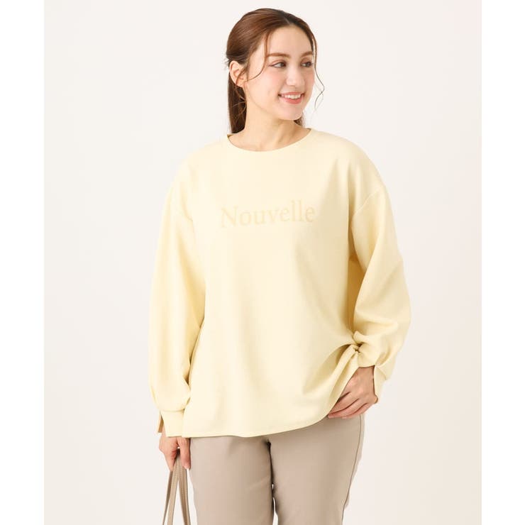 ライトイエロー(20) | 【大きいサイズ】ロゴスウェットライクプルオーバー | eur3