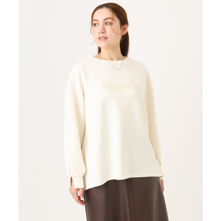 アイボリー(80) | 【大きいサイズ】ロゴスウェットライクプルオーバー | eur3