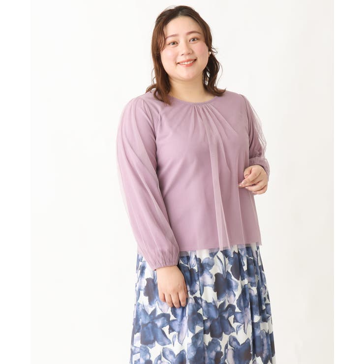 【大きいサイズ】チュールデザインカットソー | eur3 | 詳細画像15 