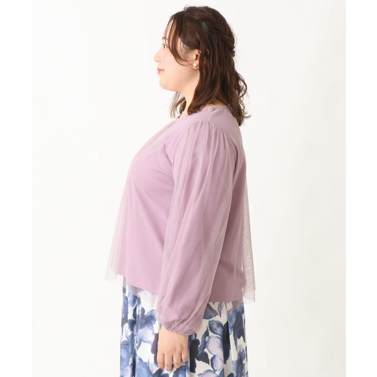 【大きいサイズ】チュールデザインカットソー | eur3 | 詳細画像16 