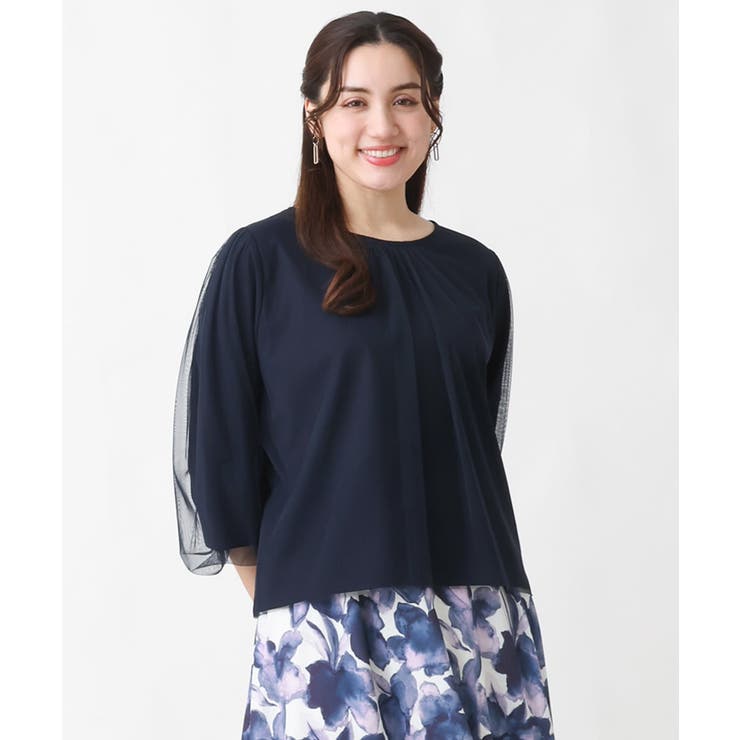 【大きいサイズ】チュールデザインカットソー | eur3 | 詳細画像2 