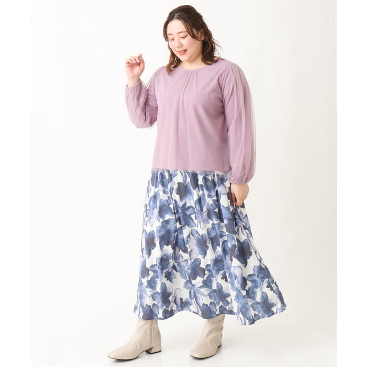 【大きいサイズ】チュールデザインカットソー | eur3 | 詳細画像22 