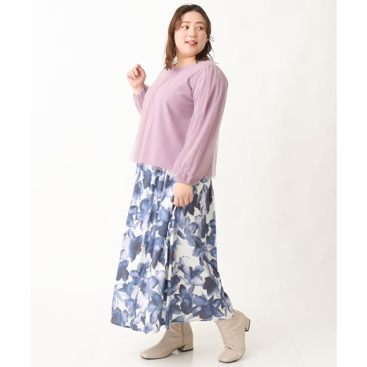 【大きいサイズ】チュールデザインカットソー | eur3 | 詳細画像23 