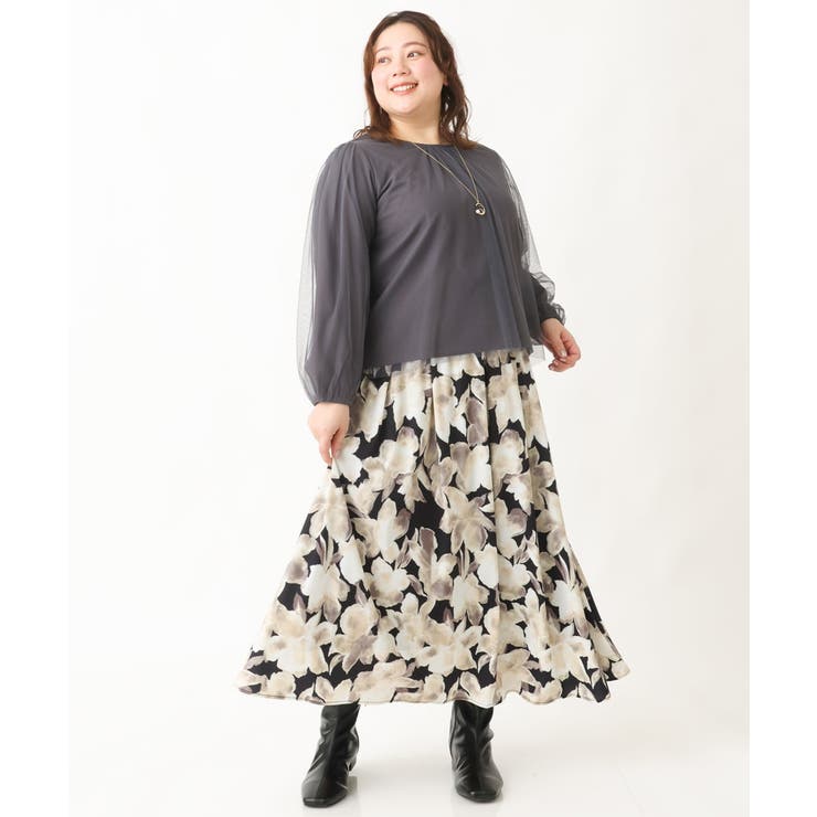 【大きいサイズ】チュールデザインカットソー | eur3 | 詳細画像30 