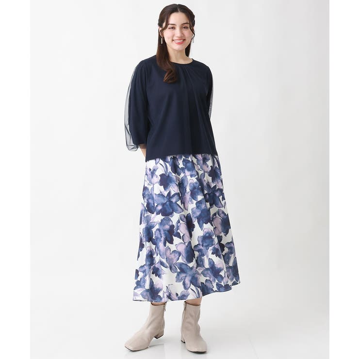 【大きいサイズ】チュールデザインカットソー | eur3 | 詳細画像4 