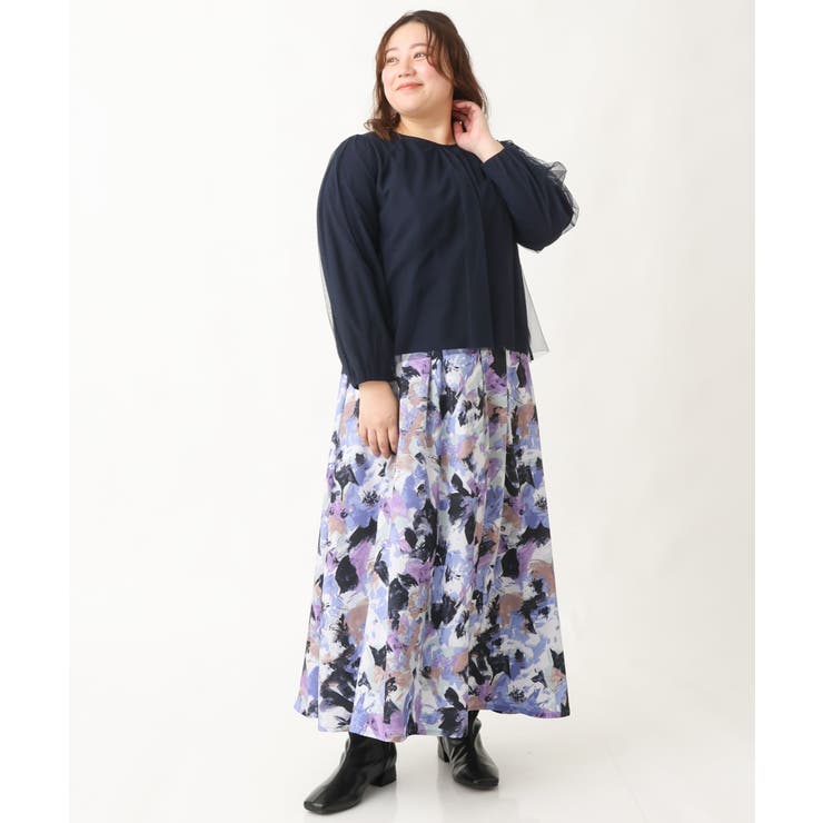 【大きいサイズ】チュールデザインカットソー | eur3 | 詳細画像8 