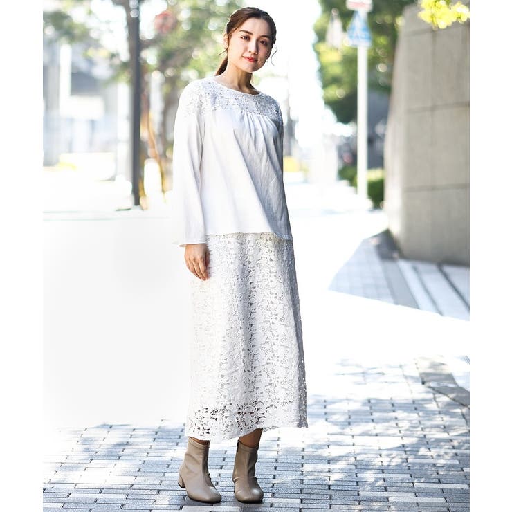 【大きいサイズ】レースコンビカットソー | eur3 | 詳細画像14 