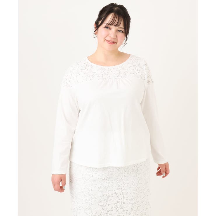 【大きいサイズ】レースコンビカットソー | eur3 | 詳細画像17 