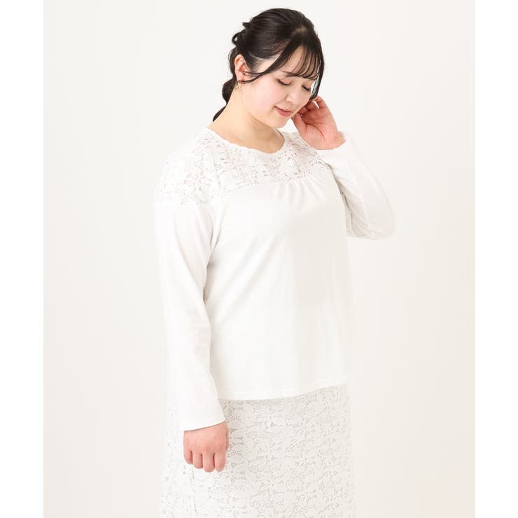 【大きいサイズ】レースコンビカットソー | eur3 | 詳細画像18 