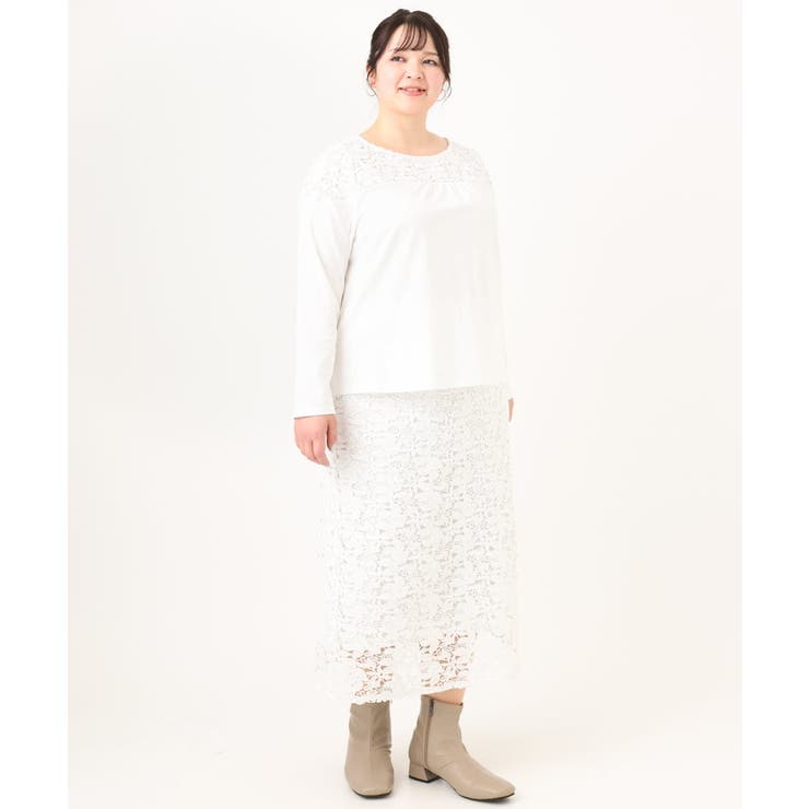 【大きいサイズ】レースコンビカットソー | eur3 | 詳細画像19 