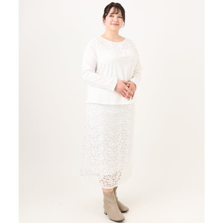 【大きいサイズ】レースコンビカットソー | eur3 | 詳細画像20 