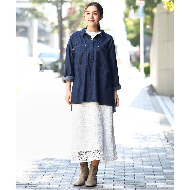 【大きいサイズ】レースコンビカットソー | eur3 | 詳細画像24 