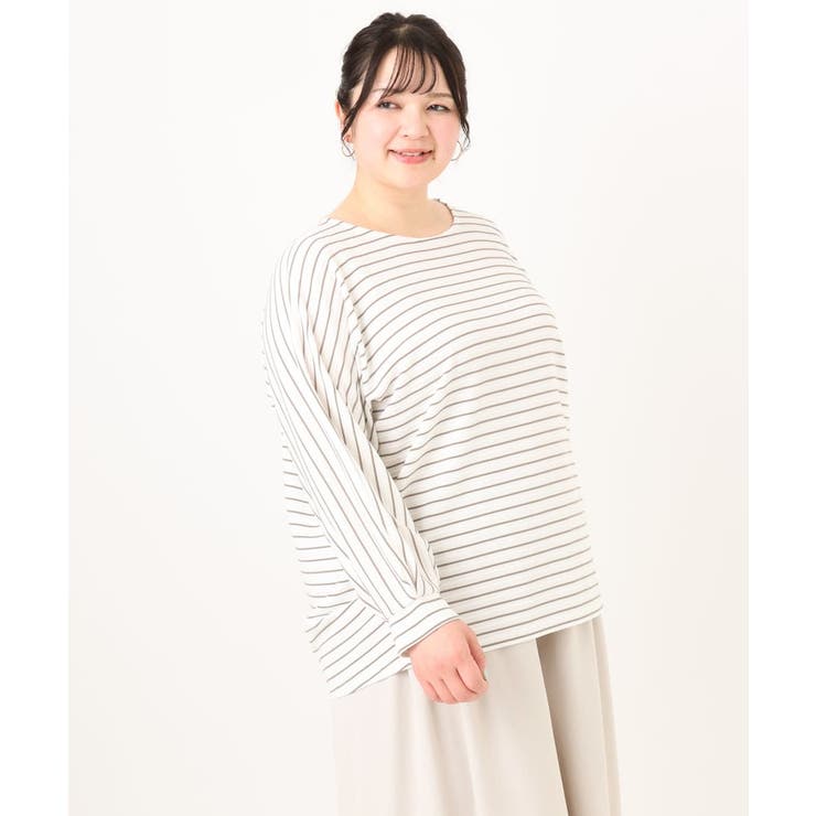【大きいサイズ】リップルボーダーカットソー | eur3 | 詳細画像10 