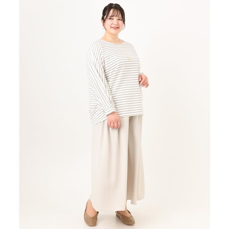 【大きいサイズ】リップルボーダーカットソー | eur3 | 詳細画像18 
