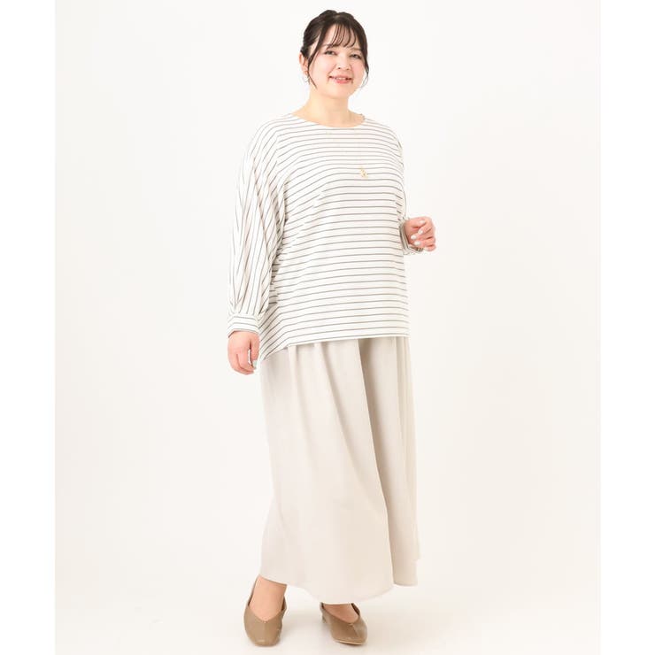 【大きいサイズ】リップルボーダーカットソー | eur3 | 詳細画像19 