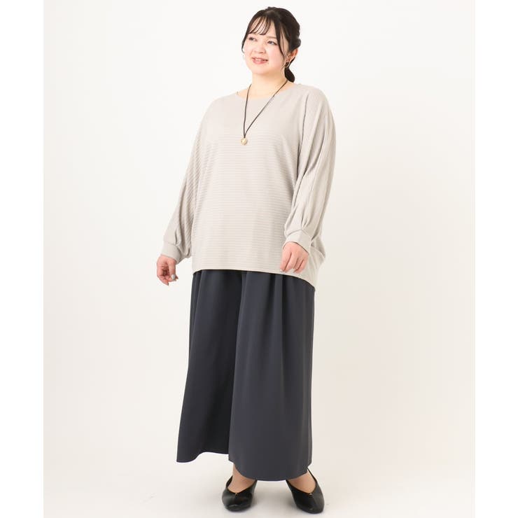 【大きいサイズ】リップルボーダーカットソー | eur3 | 詳細画像23 