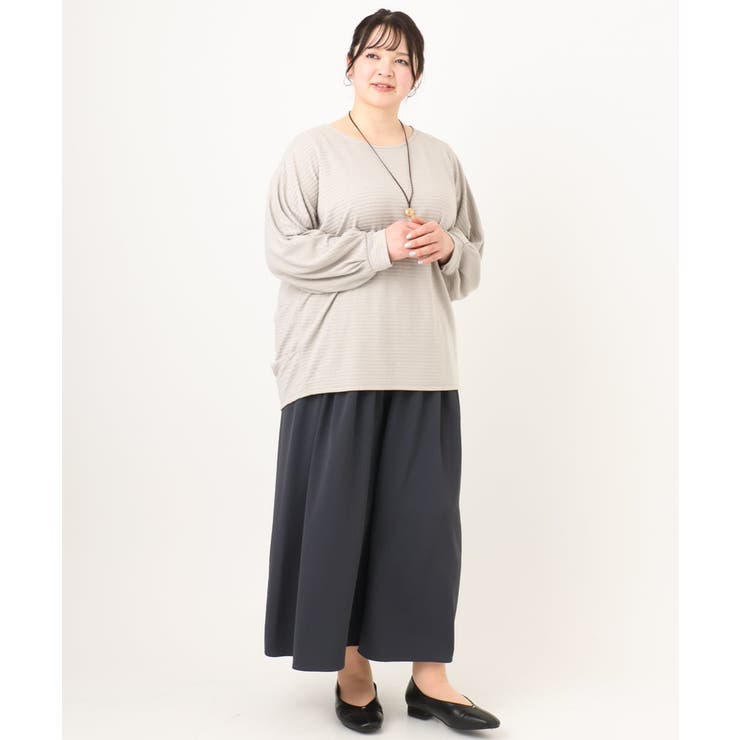 【大きいサイズ】リップルボーダーカットソー | eur3 | 詳細画像24 