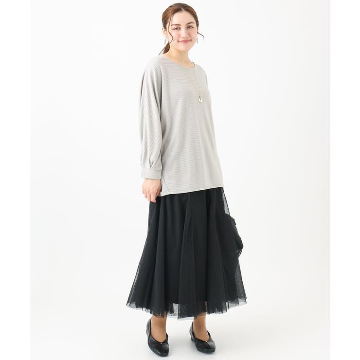 【大きいサイズ】リップルボーダーカットソー | eur3 | 詳細画像25 