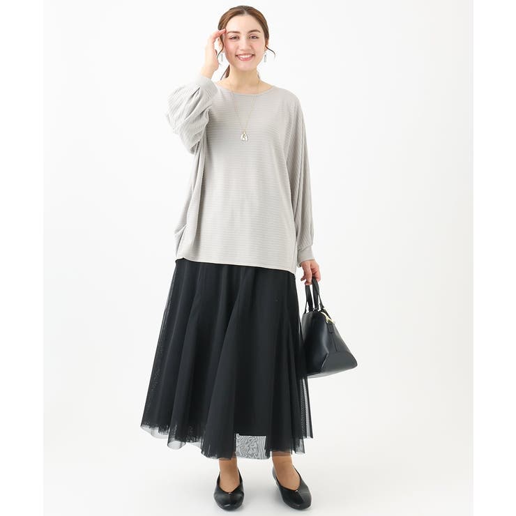 【大きいサイズ】リップルボーダーカットソー | eur3 | 詳細画像26 