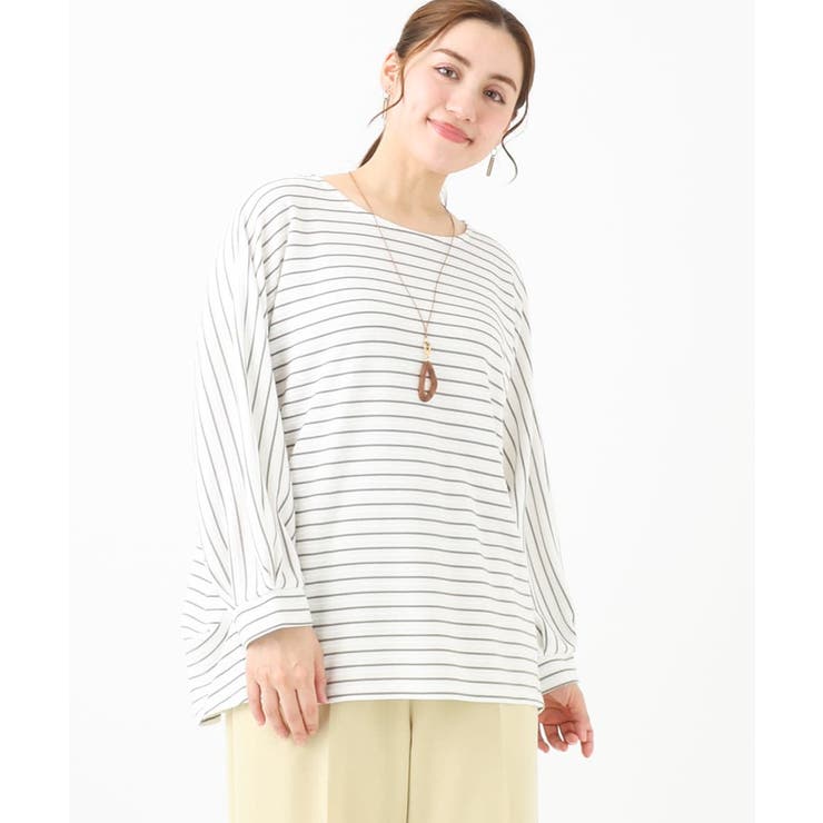 【大きいサイズ】リップルボーダーカットソー | eur3 | 詳細画像5 