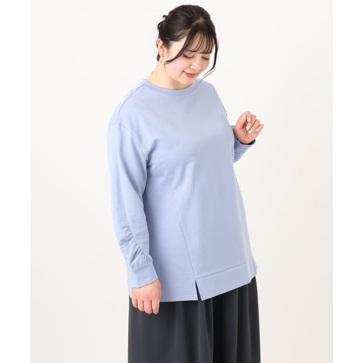 【大きいサイズ】袖ギャザーウラケプルオーバー | eur3 | 詳細画像6 