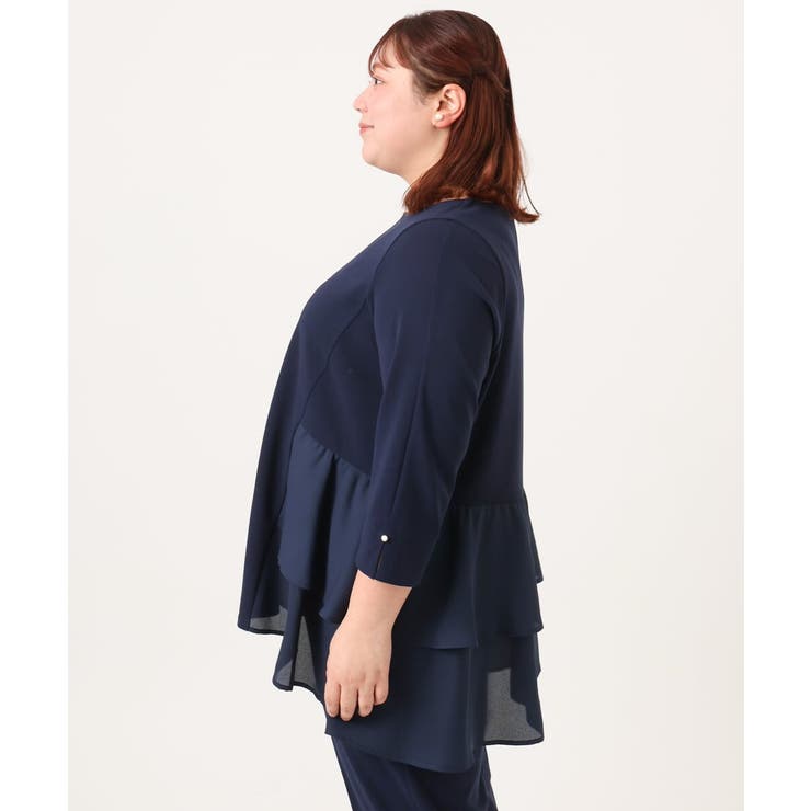 【大きいサイズ/セットアップ対応】カットジョーゼットバックティアードカットソー | eur3 | 詳細画像10 